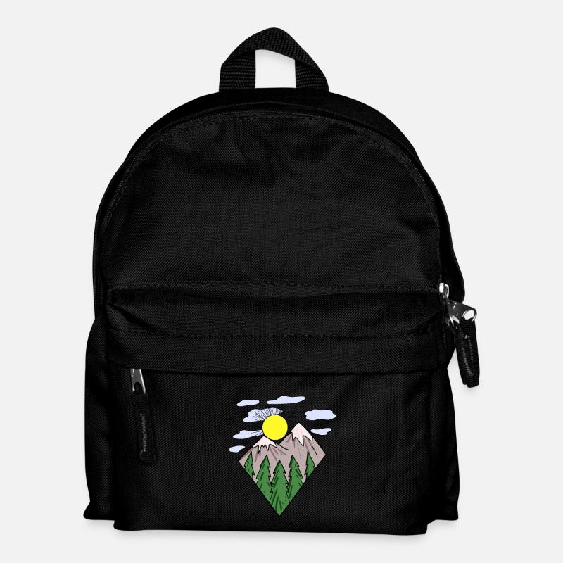 Mountain Mountains Mountain Peaks - Kids' Backpack - black