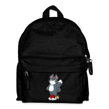 Katze Bowling Bowlingkugel - Kinder Rucksack - Schwarz - Vorne