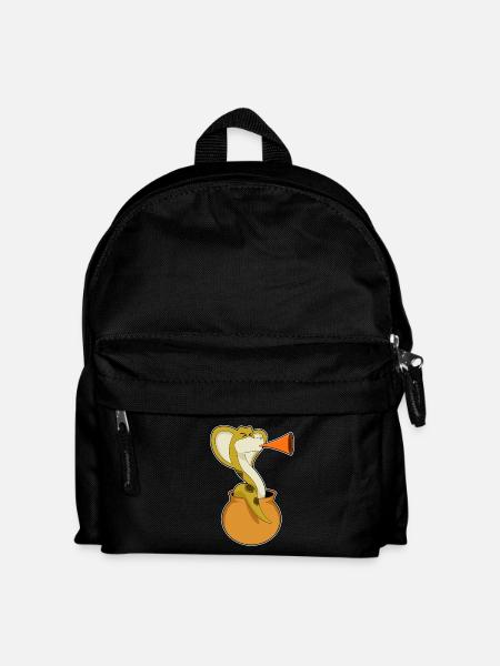 Schlange Musiker Trompete Musik - Kinder Rucksack - Schwarz