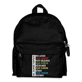 Jeux vidéos ma journée parfaite - Sac à dos Enfant - noir - Devant