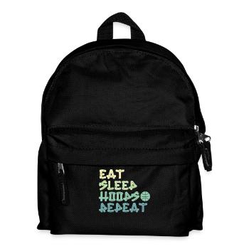 Eat Sleep Hoops Repeat Basketball - Kids' Backpack - black - Front