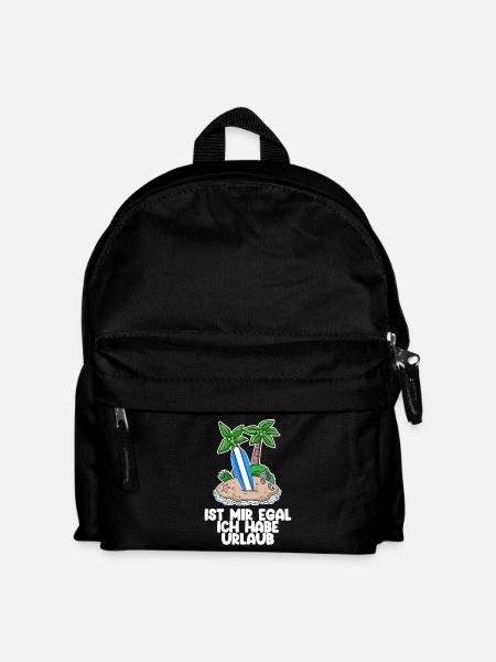 Urlaub - Kinder Rucksack - Schwarz