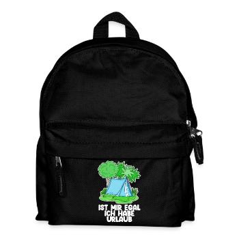 Urlaub - Kinder Rucksack - Schwarz - Vorne