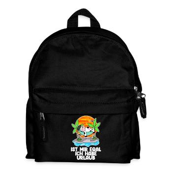 Urlaub - Kinder Rucksack - Schwarz - Vorne