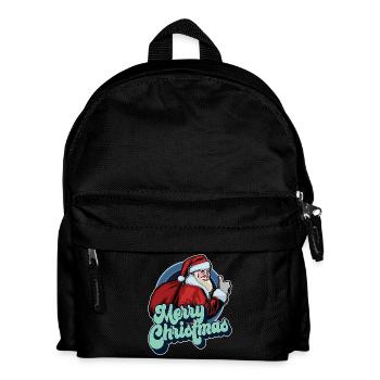 Merry Christmas Santa Claus Thumbs Up Xmas Gift - Kids' Backpack - black - Front