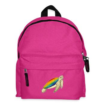 Turtle Rainbow - Kids' Backpack - fuchsia - Front