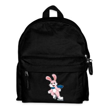 Lapin patins à glace - Sac à dos Enfant - noir - Devant