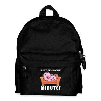 Nur noch zehn Minuten ausschlafen schlafen - Kinder Rucksack - Schwarz - Vorne