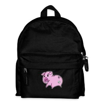 Schwein Arsch - Schwein Hintern - Kinder Rucksack - Schwarz - Vorne