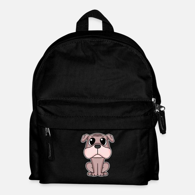Mops Hund Hundebesitzer - Kinder Rucksack - Schwarz