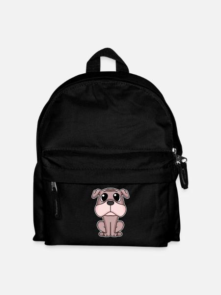 Mops Hund Hundebesitzer - Kinder Rucksack - Schwarz