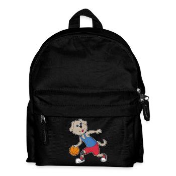Chien Basketteur Joueur de Basket-ball - Sac à dos Enfant - noir - Devant