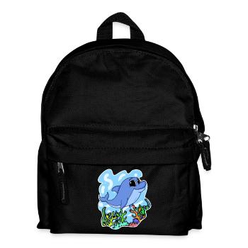 Delfin - Säugetier Meerestier Naturschutz Umwelt - Kinder Rucksack - Schwarz - Vorne