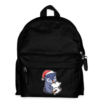 Eule Weihnachten Schlafen Schlaf Ausschlafen - Kinder Rucksack - Schwarz - Vorne