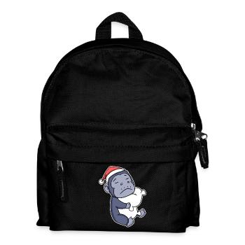 Gorille Noël Sommeil Sommeil Sommeil - Sac à dos Enfant - noir - Devant