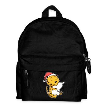 Guépard Noël Sommeil Sommeil Sommeil - Sac à dos Enfant - noir - Devant