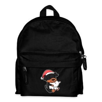 Rottweiler Dog Christmas Sleep Tired - Kids' Backpack - black - Front
