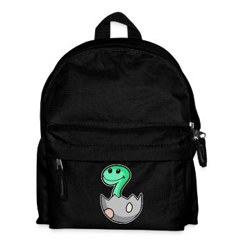 Dinosaurier Ei Dino Motiv - Kinder Rucksack - Schwarz - Vorne