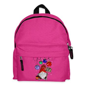 Funny Christmas Dwarf Gnome Elves - Kids' Backpack - fuchsia - Front