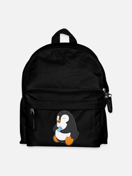 Pinguin Eiswürfel - Kinder Rucksack - Schwarz