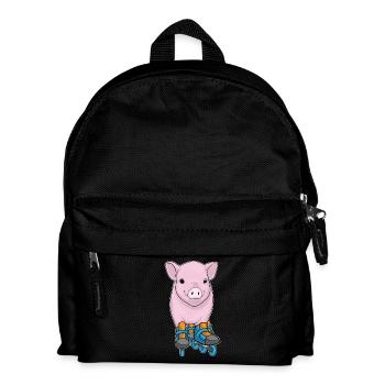 Pig Inline skating Inline skates - Kids' Backpack - black - Front