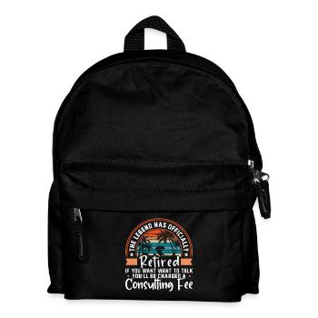 Die Legende Ist Offiziell Im Ruhestand - Kinder Rucksack - Schwarz - Vorne