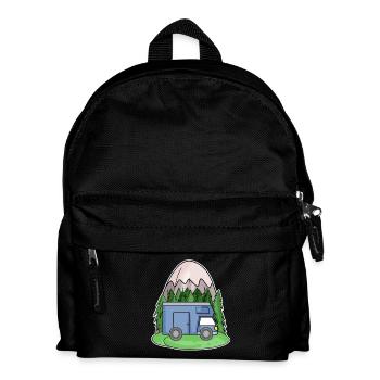 Mountain Mountains Mountain Peaks Caravans Motorhomes - Kids' Backpack - black - Front