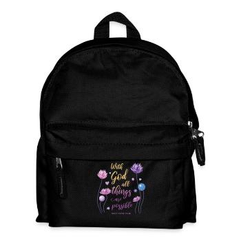 Religiöses Zitat Christlich Geschenk - Kinder Rucksack - Schwarz - Vorne
