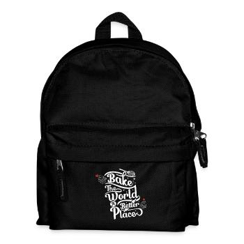 Bake the World a Better Place - Baking Lovers - Kinder Rucksack - Schwarz - Vorne