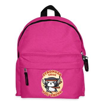 Ninja Cat - Kids' Backpack - fuchsia - Front