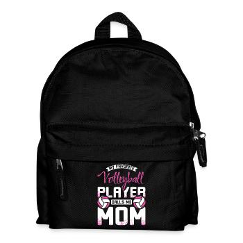 My favorite volleyball player calls me mom - Kids' Backpack - black - Front