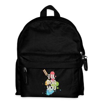I will nail you nail nail artist manicurist - Kids' Backpack - black - Front