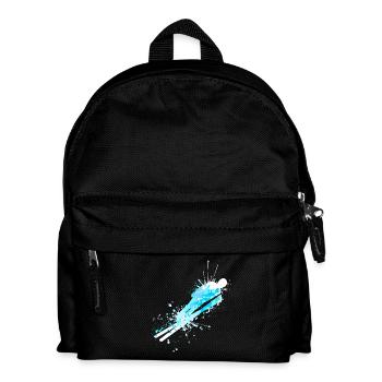Splash Art Winter Sports Skiing Ski jumping - Kids' Backpack - black - Front