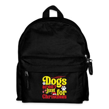 Weihnachtsbotschaft für Hundefreunde - Kinder Rucksack - Schwarz - Vorne