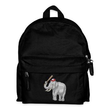 Elephant Baseball Baseball Bat - Kids' Backpack - black - Front
