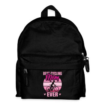 Cyclist mother - Kids' Backpack - black - Front