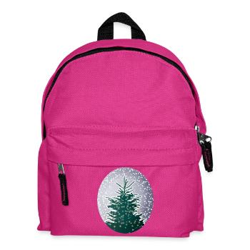 beleuchteter Weihnachtsbaum im Schnee - Kinder Rucksack - Fuchsia - Vorne