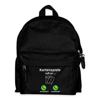 Kartenspiele ruft an - annehmen oder annehmen? - Kinder Rucksack - Schwarz - Vorne