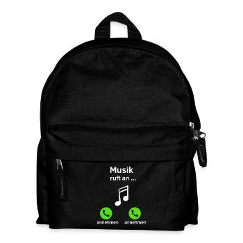 Musik ruft an - annehmen oder annehmen? - Kinder Rucksack - Schwarz - Vorne