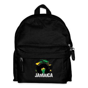 Jamaika Afro Diva Flagfarben Collage - Kinder Rucksack - Schwarz - Vorne