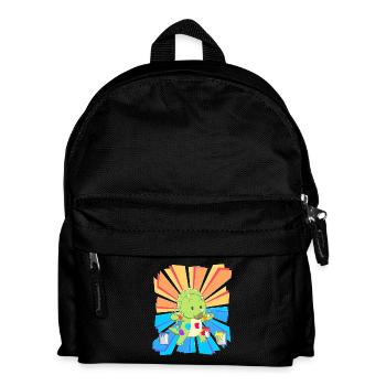 Cadeau d’anniversaire Enfants Jardin d’enfants Peinture colorée - Sac à dos Enfant - noir - Devant