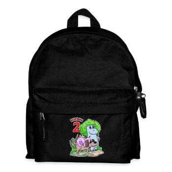 2. Geburtstag Niedliche Tiere 2 Jahre alt - Kinder Rucksack - Schwarz - Vorne