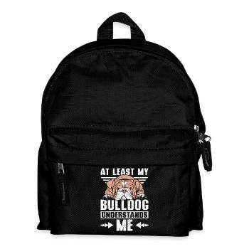 At least my english bulldog understands me - Kids' Backpack - black - Front