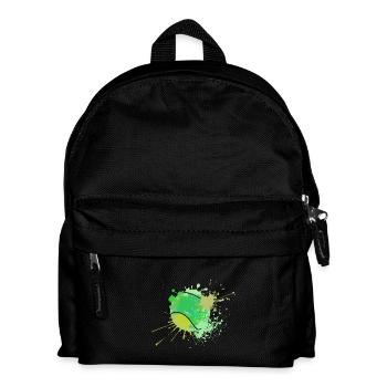 Splash Art Tennis Ball - Kinder Rucksack - Schwarz - Vorne