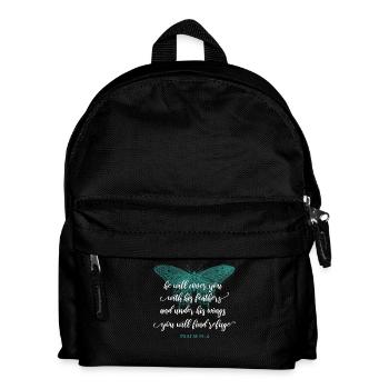 Christliches Zitat Bibelvers Religiös - Kinder Rucksack - Schwarz - Vorne