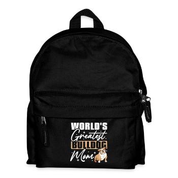 World's greatest english bulldog mom - Kids' Backpack - black - Front