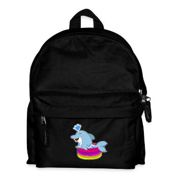 Dolphin Swimming Pool Summer - Kids' Backpack - black - Front