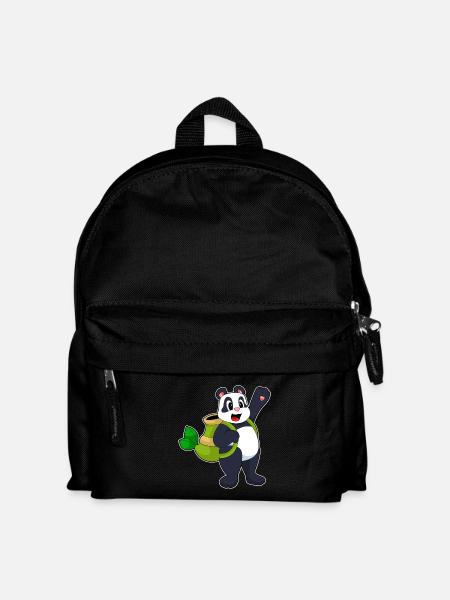 Panda Schüler Rucksack Schule - Kinder Rucksack - Schwarz