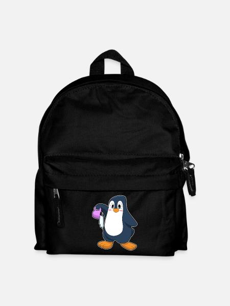Pinguin Eiskaffee - Kinder Rucksack - Schwarz