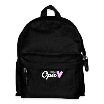 Opa - Opa werden - Schwangerschaft verkünden - Kinder Rucksack - Schwarz - Vorne